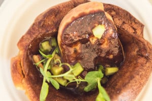 The Star Inn dish at Pub in the Park Marlow 2017 - pan fried foie gras toad in the hole