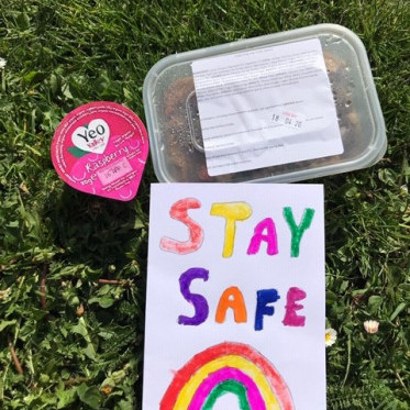 A lunch meal from Meals from Marlow and a 'Stay Safe' card