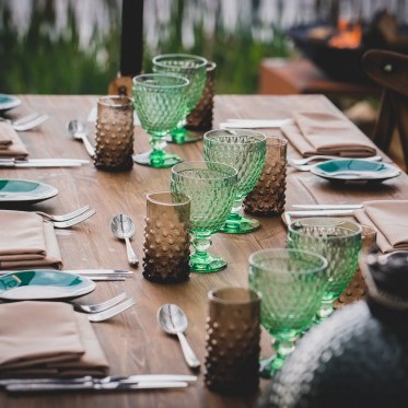 Feast over flame table setting