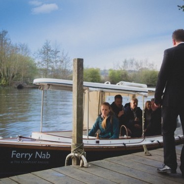 Boat arriving to the event