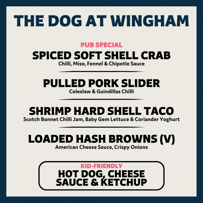 Reigate Menus Pub in the Park Reigate